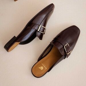 Bobbies Paris Mule Loafers, Dark Brown EU40 (fits a US8/8.5/9)